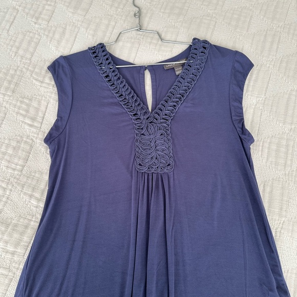 A Pea in the Pod Tops - A Pea in the Pod Purple Embellished Blouse